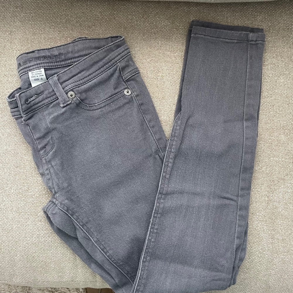 Blue asphalt gray skinny jeans/ jeggings